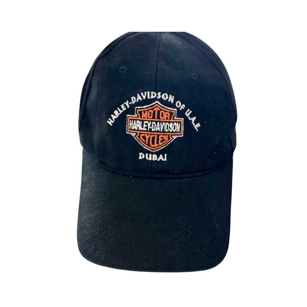 Harley-Davidson U.A.E. Dubai Black Baseball Cap Adjustable Strap Embroidered